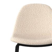 Vladi chaise de bar en tissu bouclette beige H65