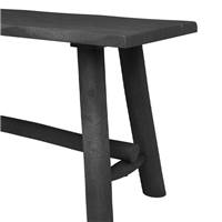Maestro banc noir en bois de manguier et eucalyptus L110