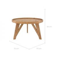 Glenda table basse en teck recyclé D70 cm