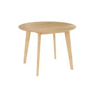 Alfo table à manger ronde en bois clair 4 personnes ø100
