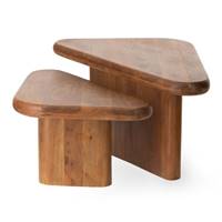 Nerja lot de 2 tables basses triangulaires en bois