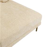 Juanita canapé d'angle droit en tissu tweed sable et laiton