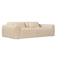 Aramis canapé 3 places en tissu tweed sable