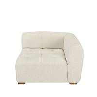 Harriette module méridienne canapé en tissu bouclé blanc avoine