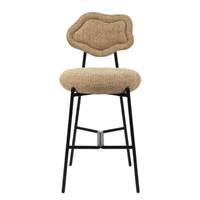 Amago tabouret de bar en tissu tweed jaune miami H71