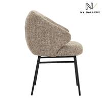 Soren chaise en tissu tweed mocha