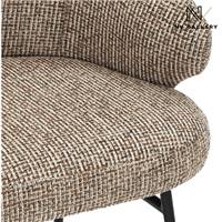 Soren chaise en tissu tweed mocha