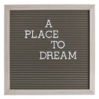 Ardi tableau mural à lettres en PVC gris et blanc 30cm