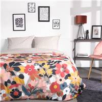 Sunshine parure de lit 220x240 coton imprimé fleurs rouge jaune rose bleu 14.17