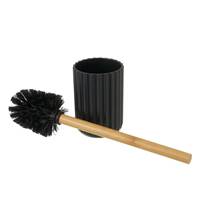 Pritta brosse à toilette ronde en bambou noir