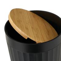 Pritta poubelle 5L en bambou noir