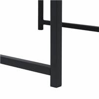 Colorado table de chevet 2 étagères bois et métal noir