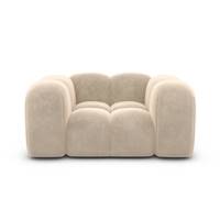Cotton fauteuil 1 place en velours crème