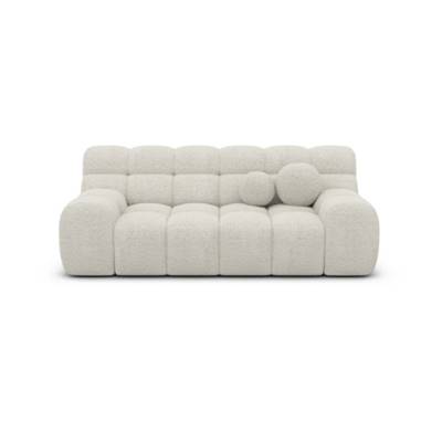 Boon canapé 2 places en tissu bouclé blanc