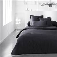 Essential drap housse 140x190 23cm coton fusain