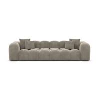 Cotton canapé 4 places en velours beige foncé