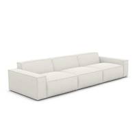 Stacele canapé 4 places en tissu texturé blanc