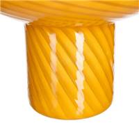 Salène lampe de table spirale en verre jaune