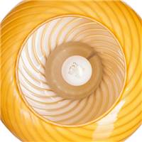 Salène lampe de table spirale en verre jaune