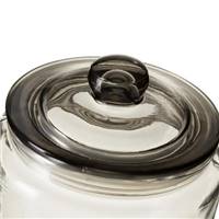 Didu lot de 3 pots de conservation en verre et couvercle argenté