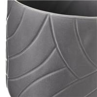 Terra cache-pot gris feuille H14,7