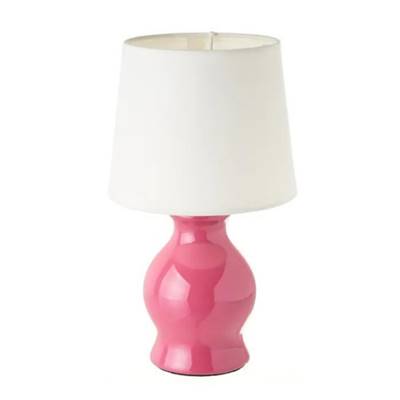 Finley lampe en céramique rose et blanc