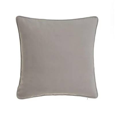 Updo coussin en fausse soie de coton gris 45x45cm
