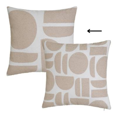 Jack coussin en polycoton rose grosses formes 45x45