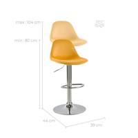 Palerme chaise de bar réglable en velours jaune