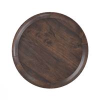 Mank table d'appoint ronde en bois de manguier foncé Ø40
