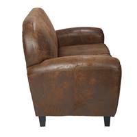 Westfild canapé 2 places en tissu microfibre marron vieilli