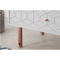 Hedra meuble TV gris et cuivre