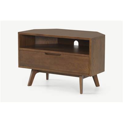Jenson meuble TV d'angle chêne foncé
