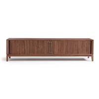 Ciamla meuble tv enfilade noyer et cuir