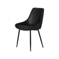 Bari chaise en PU noir