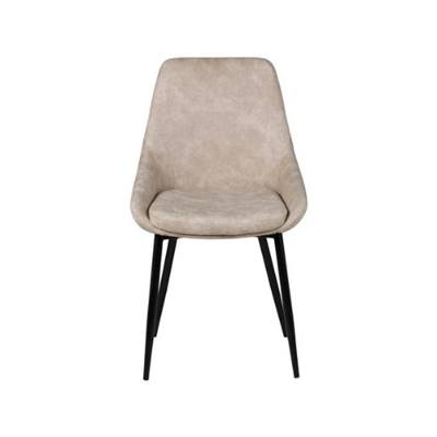 Bari chaise en tissu effet daim beige