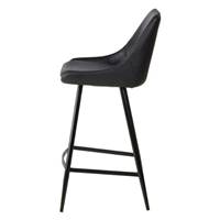 Bari chaise îlot central en PU noir H67