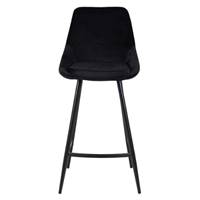 Bari chaise îlot central en velours noir H67