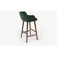 Lule tabouret de bar velours vert sapin