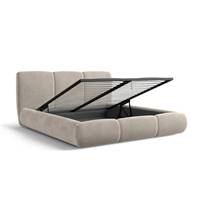 Ramnat lit boxspring 160x200 en velours sable