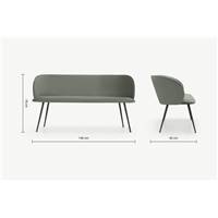 Adeline banc velours vert sauge
