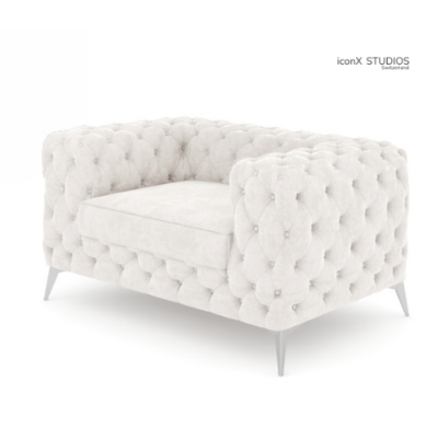 Bali fauteuil en velours sable
