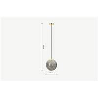 Ilaria suspension verre olive et laiton