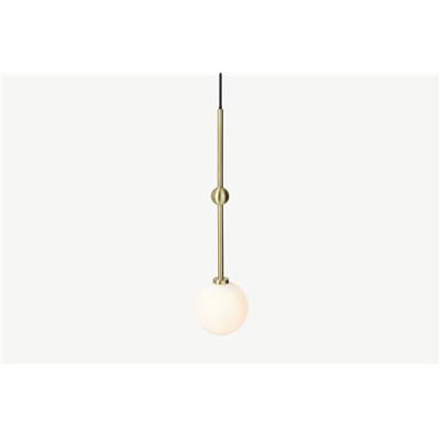 Nayla suspension laiton antique et verre opale