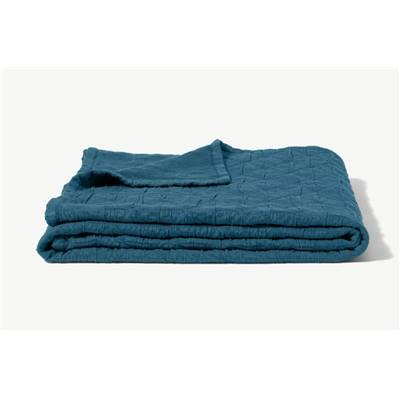 Boxton couvre-lit bleu saphir 225x220