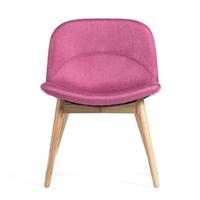 Alsta chaise tissu rose, pieds en frêne clair