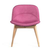 Alsta chaise tissu rose, pieds en frne clair