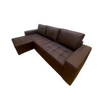 Romy canapé d'angle reversible et convertible en PU marron