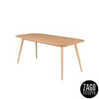 Calypso table à manger plaqué chêne clair 6 personnes