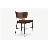 Amalyn chaise velours bois de rose